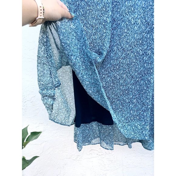 Liz Claiborne Layered Chiffon Skirt in Muted Blue - Picture 5 of 7